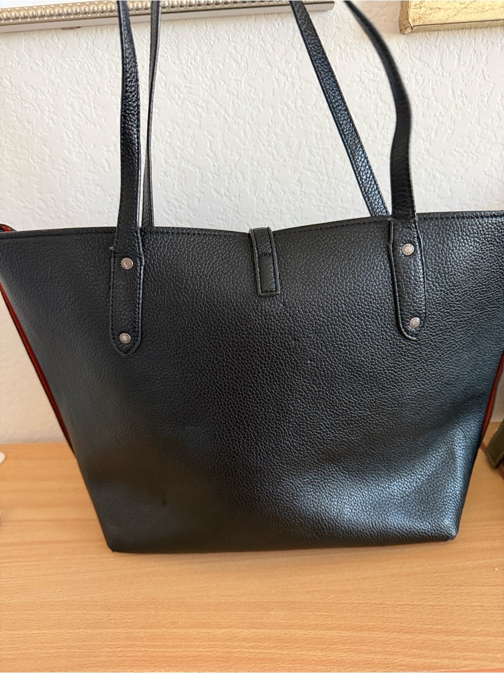 Coach Black Rocket Motif Tote with Orange Interior and Patch Accents - Picture 2 of 10